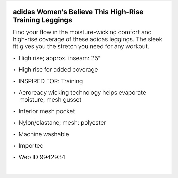 NWT ADIDAS women’s training leggings - Picture 8 of 8